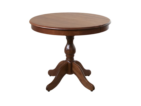 Деревянный обеденный стол с круглой столешницей